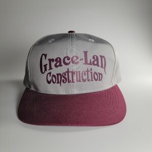 Vintage grey Grace-Lan Snapback Hat Made In Usa